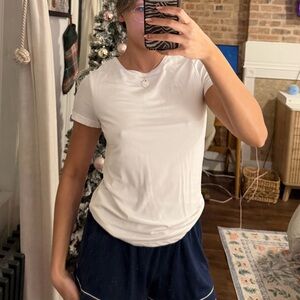 Express White Short Sleeve Tee